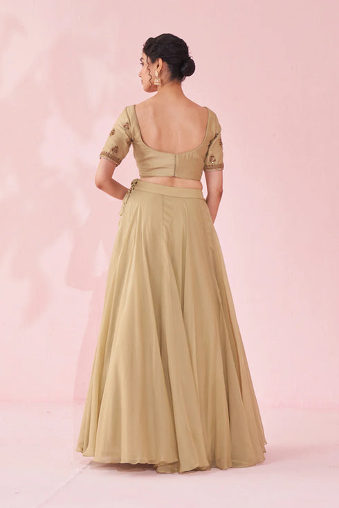 Gulkand Green Lehenga Set