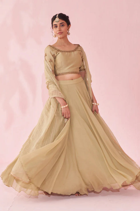 Gulkand Green Lehenga Set