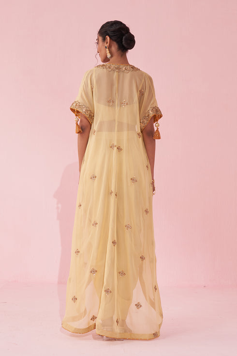 Gohar Yellow Cape Set