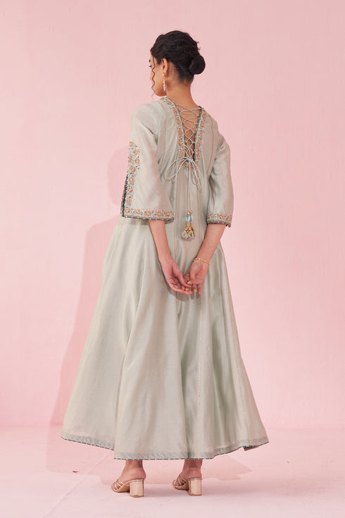 Gauri Pale Blue Anarkali Set