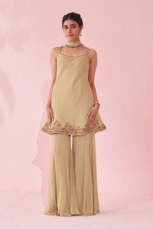 Genda Green Sharara Set