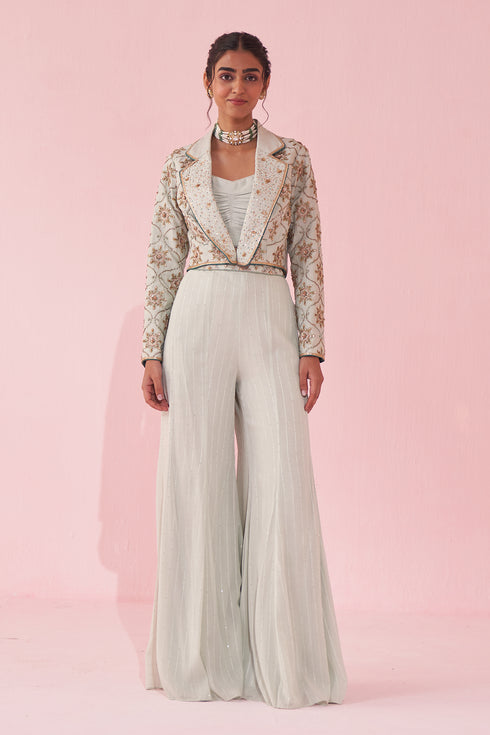 Garima Pale Blue Sharara Set