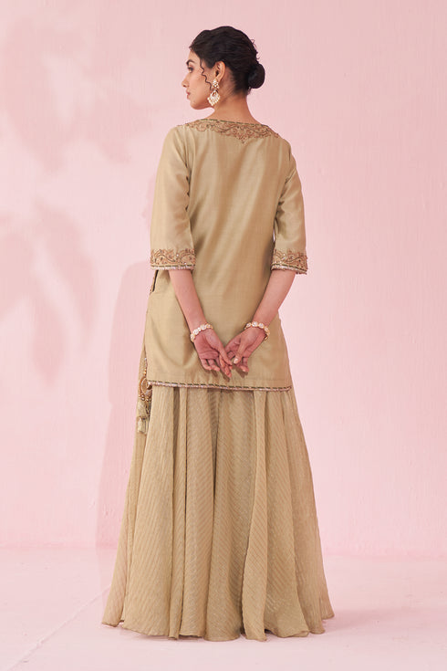 Gehna Green Sharara Set