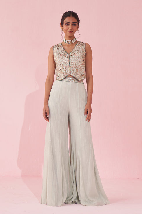 Gurnoor Pale Blue Sharara Set