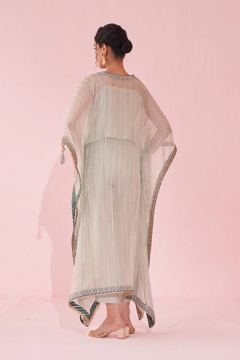 Gulzaar Pale Blue Kaftan Set