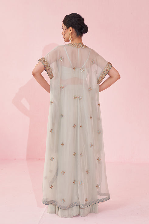 Guldana Pale Blue Cape Set