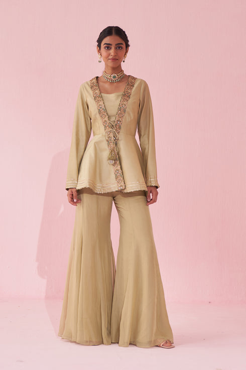 Gungun Green Sharara Set