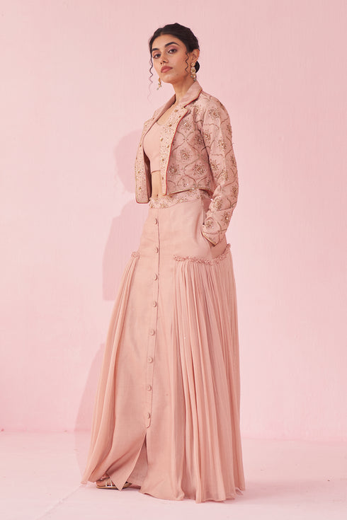 Gaarvi Blush Pink Lehenga Set