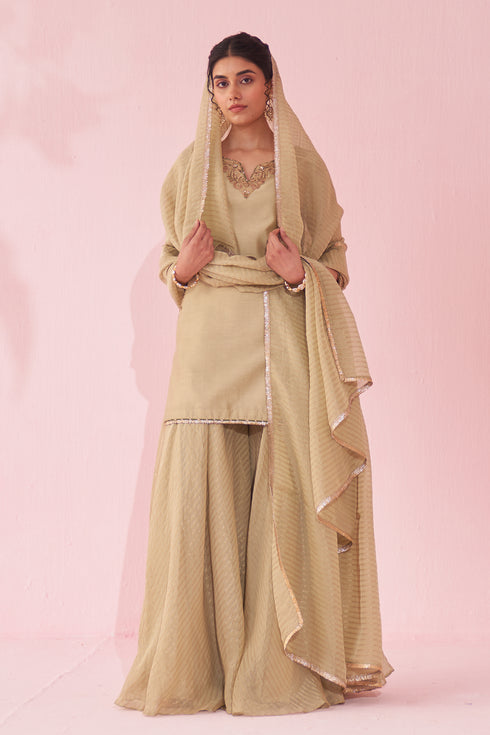 Gehna Green Sharara Set