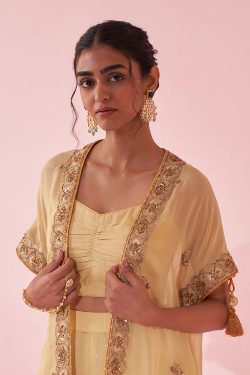 Guldana Yellow Cape Set