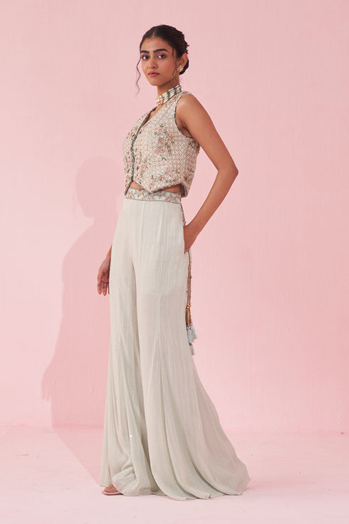 Gurnoor Pale Blue Sharara Set