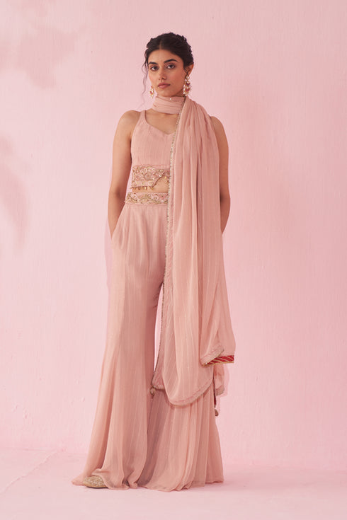 Gul Blush Pink Sharara Set