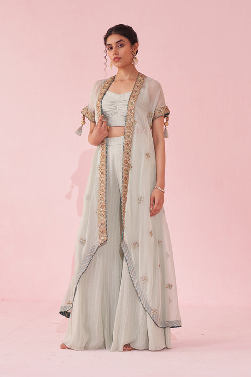 Guldana Pale Blue Cape Set