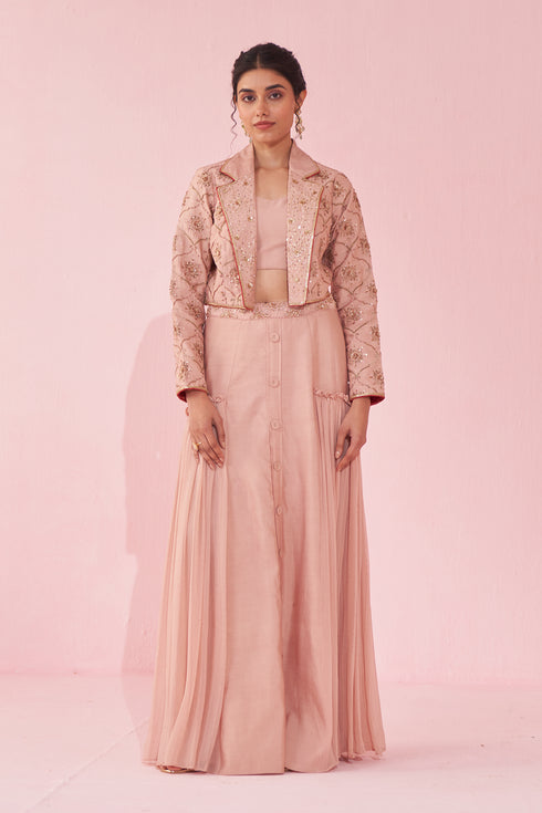Gaarvi Blush Pink Lehenga Set