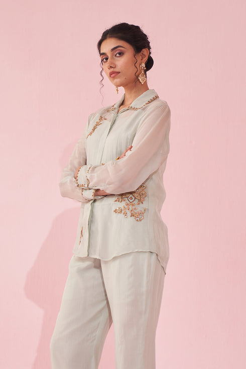 Gulmina Pale Blue Shirt Pant Set