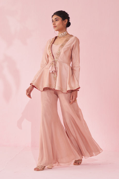 Gungun Blush Pink Sharara Set