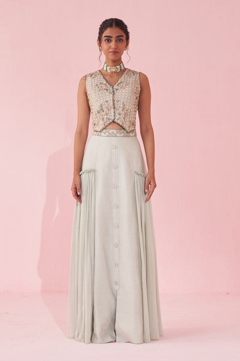 Gamya Pale Blue Lehenga Set