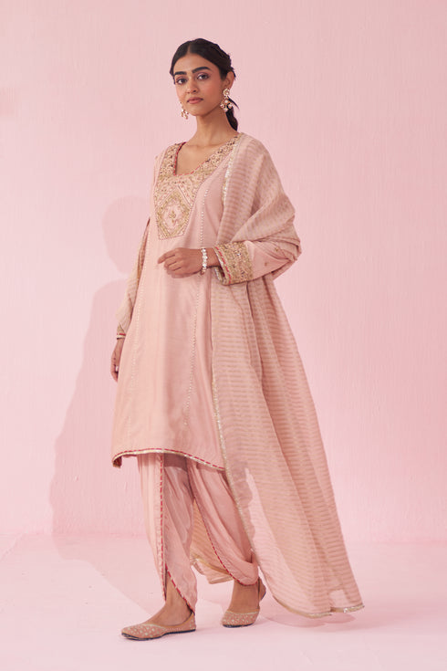 Gulnar Blush Pink Kurta Set