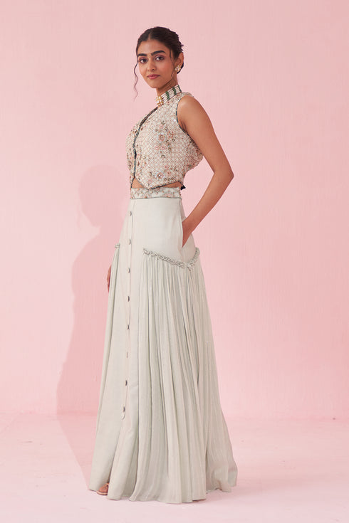 Gamya Pale Blue Lehenga Set