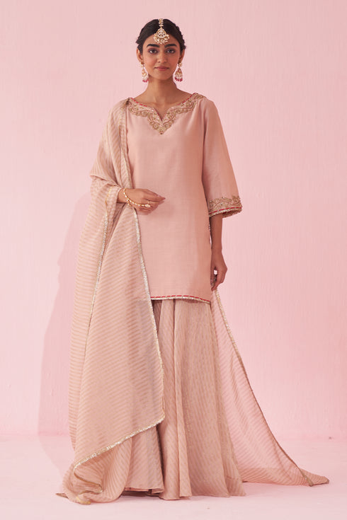 Gehna Blush Pink Sharara Set