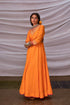 V-Neck Anarkali With Ombré Bandhani Dupatta