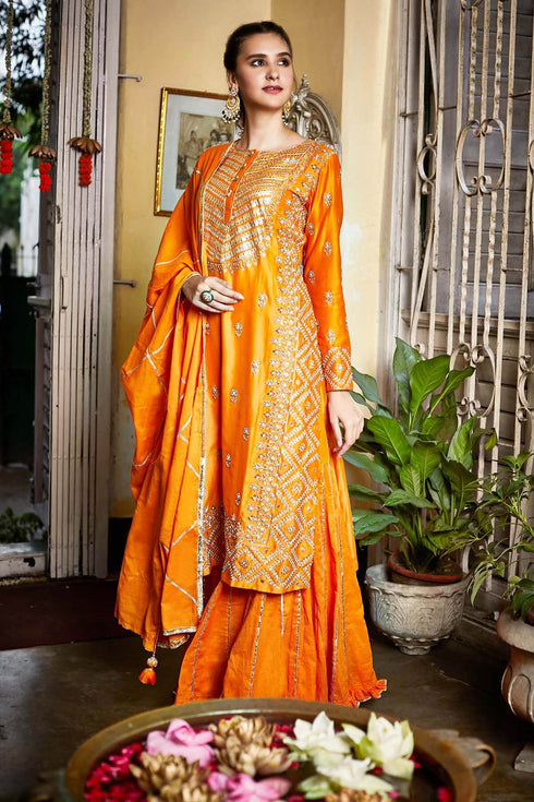 Embroidered Sharara Set