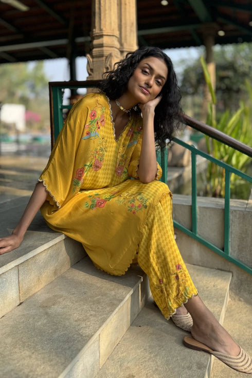 Yellow Crepe Co-Ord Set