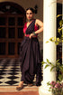 Black Red Bandhni Drape Saree