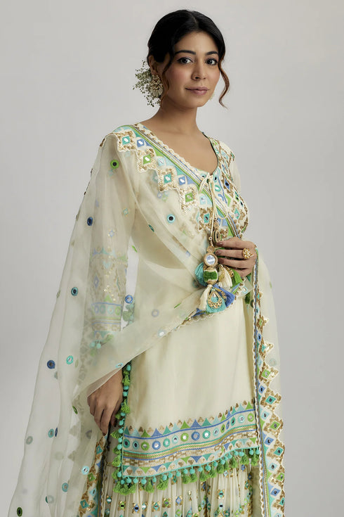 Friya Short Kurta Sharara Set