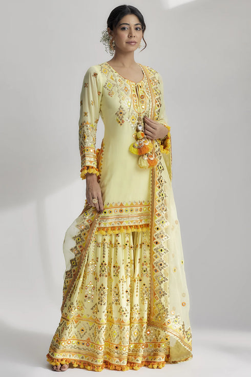 Friya Short Kurta Sharara Set