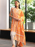 Newry Kurta With Border Dhoti Pant With Dupatta
