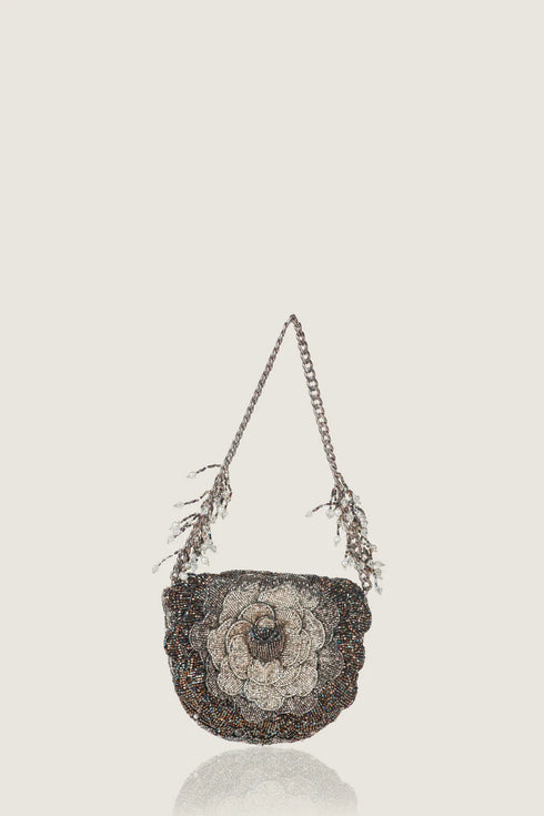 Coco Mini Beaded Sling – Silver