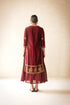 Maroon Chanderi Lucknowi Style Kurta