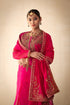 Pink Embroidered Organza Kurta Set