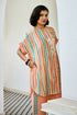 Printed Peach Linen Kurta Set