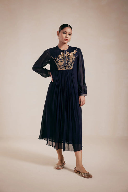 Blue Georgette Dress