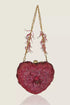 Isa Beaded Heart Clutch – Red