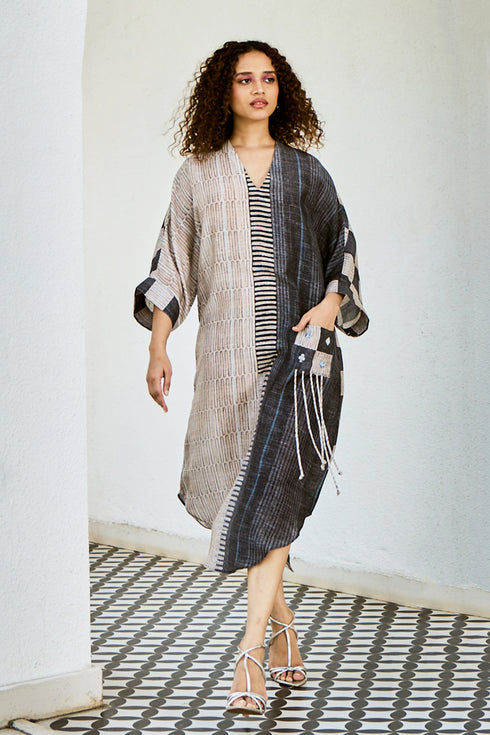 Charcoal Printed Dress