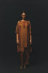 Tan Gajji Satin Jacket Set