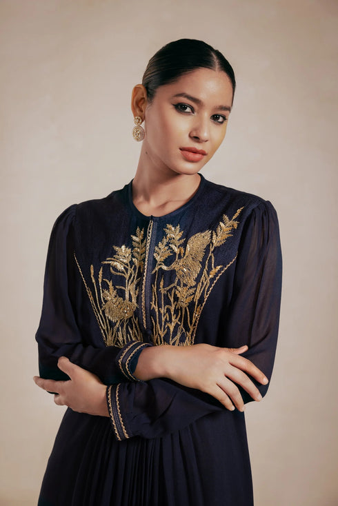 Blue Georgette Dress