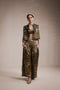 Gold Embroidered Jacket & Pants Co-ord