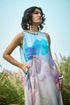 Flowy Blue & off white Radient Dress