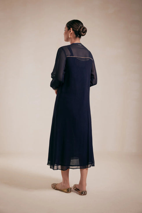 Blue Georgette Dress