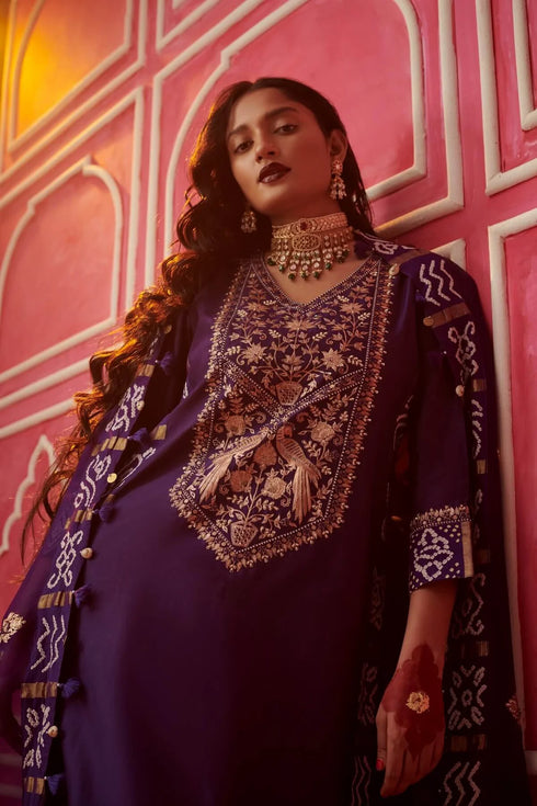 Gharchola Saarang Kurta Set