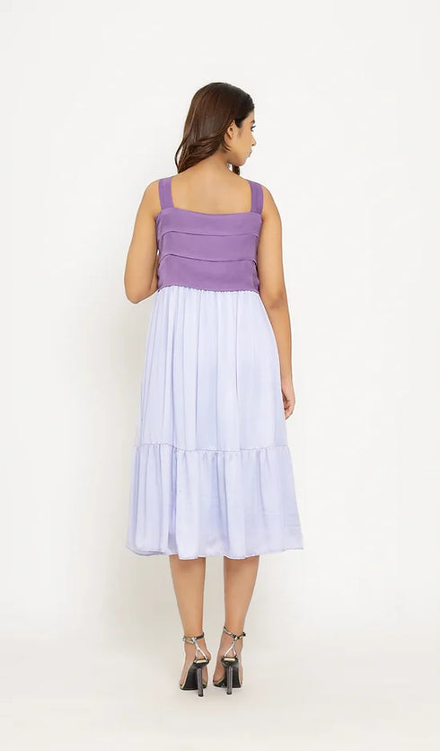 Purple-Lilac Midi Dress