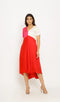 Red-Pink Midi Dress