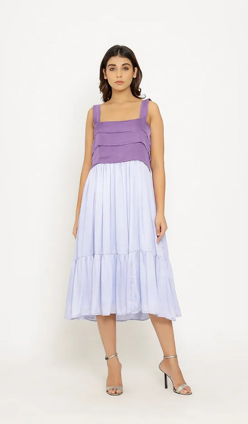 Purple-Lilac Midi Dress