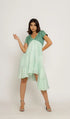 Teal-Tea Green Asymmetrical Dress