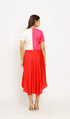 Red-Pink Midi Dress