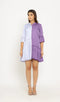 Purple-Lilac Half & Half Dress